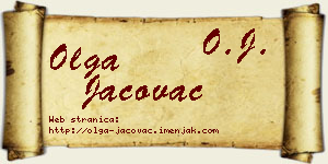 Olga Jačovac vizit kartica